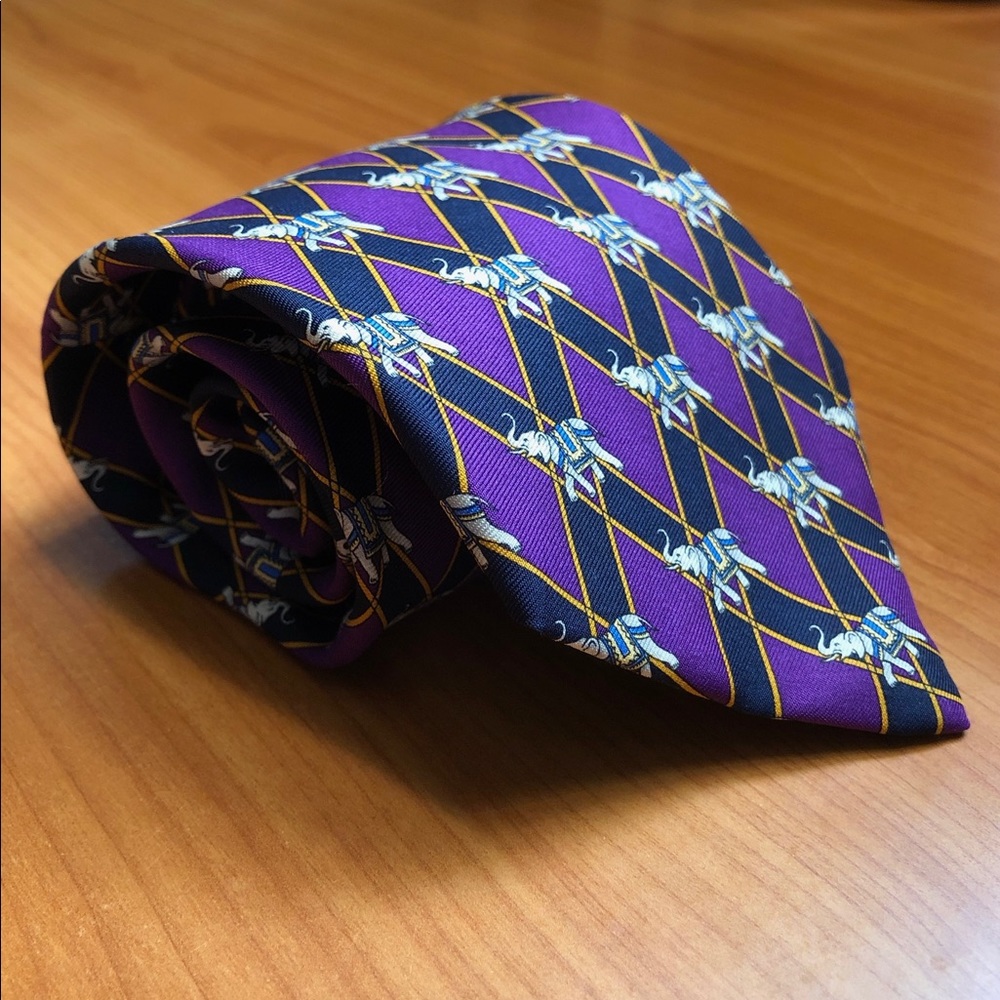 Brooks Brothers Elephant Print Tie